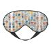 SSIMOO Hand Drawn Teapots and Cups Soft Sleep Eye Mask Female Breathable Eye Patch Perfect for Travel and Relaxation Black
