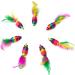 Chiwava 24PCS 5 Rattle Cat Toys with Feather Rainbow Rope - Interactive Mouse Kitten Toy - Buy Online on SooperMarket.com