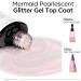 Modelones Glitter Gel Top Coat 2 in 1 Pearl Gel Nail Polish Clear Glitter Glossy Sparkle Finish Long Lasting Soak Off Mermaid Shimmer Pearlescent Glitter Gel Polish Nail Art Home DIY 10 ML - Buy Online on SooperMarket.com