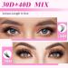 DIY Eyelash Clusters Extensions Kit - Individual False Lashes with Bond & Seal Comfortable & Soft At Home Applicator - 280pc D030 & D040 - Buy Online on SooperMarket.com