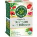 Traditional Medicinals Organic Hawthorn & Hibiscus Herbal Tea, Promotes Heart Health, (Pack of 1) - 16 Tea Bags