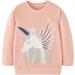 Girls Unicorn Sweatshirt - Long Sleeve Cotton Top for Kids 11-12 Years | Toddler Casual Jumper T-Shirt | Age 1-12 Toddler Clothes - Buy Online on SooperMarket.com