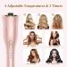 Auto Hair Curler - Automatic Curling Iron Wand with Rotating Barrel 4 Temps & 3 Timer Settings - Dual Voltage Fast Heating Gold - Buy Online on SooperMarket.com