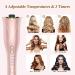 Auto Hair Curler - Automatic Curling Iron Wand with 1 Barrel, 4 Heat Settings, Dual Voltage, Fast Heating - Rose Gold - Buy Online on SooperMarket.com