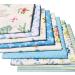 Flic-Flac 20x20 Inches Fat Quarter Cotton Quilting Fabric Bundle (8pcs Blue) - High Density Craft Printed Squares Patchwork Lint DIY Sewing - Buy Online on SooperMarket.com