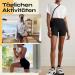 Gayhay High Waist Cycling Shorts for Women - Pockets Stretchy Yoga & Sports Pants | A-Black SM Summer Outfit - Buy Online on SooperMarket.com