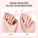 Modelones Acrylic Nail Kit - Clear White & Pink Powder Set with Rhinestone Glue & Brush | Perfect Starter Kit for Acrylic Nail Extensions - Buy Online on SooperMarket.com