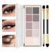 10 Colors Eyeshadow Palette  Wterproof Long Lasting High Pigment Eyeshadow Palette Ultra-Blendable Smooth Matte Eye Makeup Palette Naturing-Looking Nude Matte Eyeshadow with 2 Brush(Cement color) 04 Cement Color