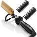 Dan Technology mini hot comb travel size pressing comb 450  hot comb electric for wigs Dual Voltage hair straightener comb for Travel & Home Professional Electric Pressing Combs for Natural Black Hair Gold-straight