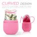 DeliSoul Ice Roller for Face, Eyes & Neck - Upgraded Leak-Proof Silicone Mold for Tightening, De-Puffing & Brightening Skin Care - Reusable Facial Massage Tool in Pink - Buy Online on SooperMarket.com