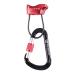 TRIWONDER ATC Belay Device V-grooved Micro Rescue Guide Belay Device Rock Rappelling Red with Carabiner