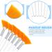 KALLORY 6pcs Beauty Mask Brush Tools Fan Highlighter Face Makeup Brushes Skin Treatment Brush Clay Care Yellow - Buy Online on SooperMarket.com