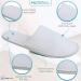 MODLUX Spa Slippers - 12 Pairs of Cotton Velvet Closed Toe Disposable Slippers with Travel Bags - Non-Slip, Thick & Soft - Ideal for Home, Hotel, or Commercial Use (12 Pack Combo White) - Buy Online on SooperMarket.com