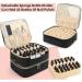 Detachable 2-Layer Nail Polish Organizer | Holds 42 Bottles | Gel Polish Storage & Manicure Tool Holder | Large Makeup & Cosmetic Bag with Dividers | Black - Buy Online on SooperMarket.com