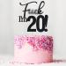 VIKY 20th Birthday Cake Topper | Glittery Tortendeko for Young Girls | Black 20th Birthday Party Decoration - Buy Online on SooperMarket.com