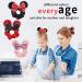 Mouse Ears Sequin Velvet Hair Scrunchies Set - Black, Red, Pink - Buy Online on SooperMarket.com