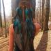 CAKURE Boho Feather Headband - Handmade Indian Gypsy Costume Hair Accessories in Blue - Hippie Festival Headdress (Type A) - Buy Online on SooperMarket.com