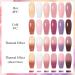 MEET ACROSS Pink Color Changing Gel Nail Polish Set - Mood Temperature Change Translucent Nude Pink Gel Polish with Foil & Crystal Accents - Buy Online on SooperMarket.com