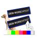 2 pieces P24S K9 dog harness velcro stickers design yourself for small and medium dogs with name Small Blue Small Blue