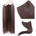 Wire in Hair Extensions Straight Hairpieces Halfhead Invisible Natural Hair Extension 20" - Medium Brown - Buy Online on SooperMarket.com
