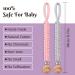 Handmade Braided Cotton Pacifier Clips for Boys & Girls - 11 Inch Holder with Wooden Clips | Fits All Pacifiers & Teething Toys | 3 Pack (PlumGrayPink) - Buy Online on SooperMarket.com