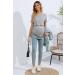 Sosolism 4 in 1 Maternity Nursing Dress XL Light Grey - Short Sleeve Breastfeeding Top - Buy Online on SooperMarket.com