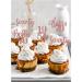 70th Birthday Cupcake Toppers - 24 Rose Gold Glitter Decorations for 1954 Birthday Party Accessories & Cake Decoration - Buy Online on SooperMarket.com