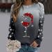 Women's Christmas Snowman Penguin Print Sweatshirt - Black, Size L - Buy Online on SooperMarket.com