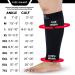 Mojo Compression Calf Sleeves 20-30mmHg Plus Size 4XL Black - Swelling & Shin Splints Support - Buy Online on SooperMarket.com
