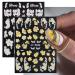 Baoximong 5D Embossed Spring Nail Decals - Self-Adhesive Yellow Pink White Kapok Camellia Design for Women - Buy Online on SooperMarket.com
