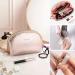 MAANGE 3 Pcs Portable Travel Makeup Bag Set - Waterproof Cosmetic Organizer with Gold Zipper for Women and Girls (Rose Gold) - Buy Online on SooperMarket.com