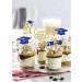 Pack of 24 Glitter 2024 Graduation Cupcake Toppers Graduation Cupcake Toppers Bachelor Hat Decoration Graduation Decoration for Graduation Party Decoration (Blue & Gold) - Buy Online on SooperMarket.com