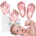BabyRice Large Baby Hand and Foot Casting Kit Boxed Includes Metallic Paint (Rose Gold)