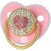 Heart-Shaped Baby Pacifier Set Soft Silicone Pacifiers for Newborns & Toddlers (M Pink) | Comfortable & Safe for Your Baby - Buy Online on SooperMarket.com