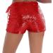 Duohropke Women s Metallic Hot Pants Sequin Glitter High Waist Shorts for Dance Sport Disco & Carnival Red - Buy Online on SooperMarket.com