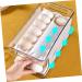 ORFOFE Box Egg Storage Box Eggs Plastic Bins with Tray Egg Tray for Refrigerator Egg Rack Double Layer - Buy Online on SooperMarket.com