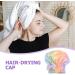 NOLITOY Quick Dry Hair Towel Wrap for Women - Cute Bowknot Design Super Absorbent for Curly & Thick Hair Colorful Elastic Hair Cap - Buy Online on SooperMarket.com