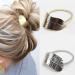 Daedalus 2pcs Women Leaf Design Elastic Ponytail Holder Hair Bands