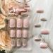 Glitter Acrylic French Tip Press On Nails - Square False Nails with Cute Designs - Medium White Full Cover Stick On Nails for Women - Manicure Decoration - Style 6 - Buy Online on SooperMarket.com