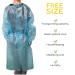  50-Pack Disposable Isolation Gown FDA Registered AAMI Level 1 PP & PE 30g Fully Closed Double Tie Back Elastic Cuffs Fluid Resistant Unisex (50) - Buy Online on SooperMarket.com