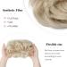 Synthetic Messy Hair Bun Scrunchie Extension in Ash Blonde/Bleach Blonde - Curly Wavy Chignon Updo for Women | Ponytail Hair Accessories - Buy Online on SooperMarket.com