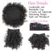 Afro Puff Drawstring Ponytail with Bangs Pineapple Updo Hair for African American Women Short Kinky Curly Ponytail Bun with 2 Replaceable Bangs(#1B-Black) 1 ponytail+ 2 bangs 1B - Buy Online on SooperMarket.com