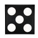Leather Square Fencing Target,Practice Target Foil Saber and Epee(One/Five Bullseye) Black Five