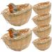 Obelunrp Bird Nest for Wildbird 6pcs 3.9inch Bamboo Woven Nesting Boxes for Wild Birds Hatching Breeding Cave for Parrot Canary or Cockatiel - Buy Online on SooperMarket.com