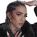 Crystal Mesh Mask Mesh Rhinestone Headband Face Veil Headband Fishnet Headpiece Crystal Nightclub Headwrap White