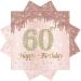 40 pieces pink napkins birthday 60th birthday pink paper party napkins 33 x 33cm paper napkins for man woman girl birthday party decoration pink 60th