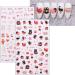 JMEOWIO 10 Sheets Valentines Day Heart Nail Art Stickers Decals Self-Adhesive Rose Love Nail Supplies Nail Art Design Decoration Accessories - Buy Online on SooperMarket.com