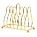 Gold Palette Rack Carbon Steel Coaster Holder Storage Makeup Palette Organizer with 6 Compartments Gold Coaster Rack Drying Storage Holder Stand for Palettes Coaster Tray