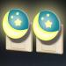 Annmore Night Light Socket for Children - Twilight Sensor Orientation Lights for Newborns | 2-Piece Baby Slumber & Breastfeeding Essentials in Moon Yellow - Buy Online on SooperMarket.com