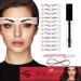 Eyebrow Stencil & Eyebrow Setting Gel  30 Eyebrow Shaper Kit  Reusable Eyebrow Template With Strap  Waterproof Eyebrow Repair Liquid  Brows Styling Brow Fix Gel Beauty Makeup